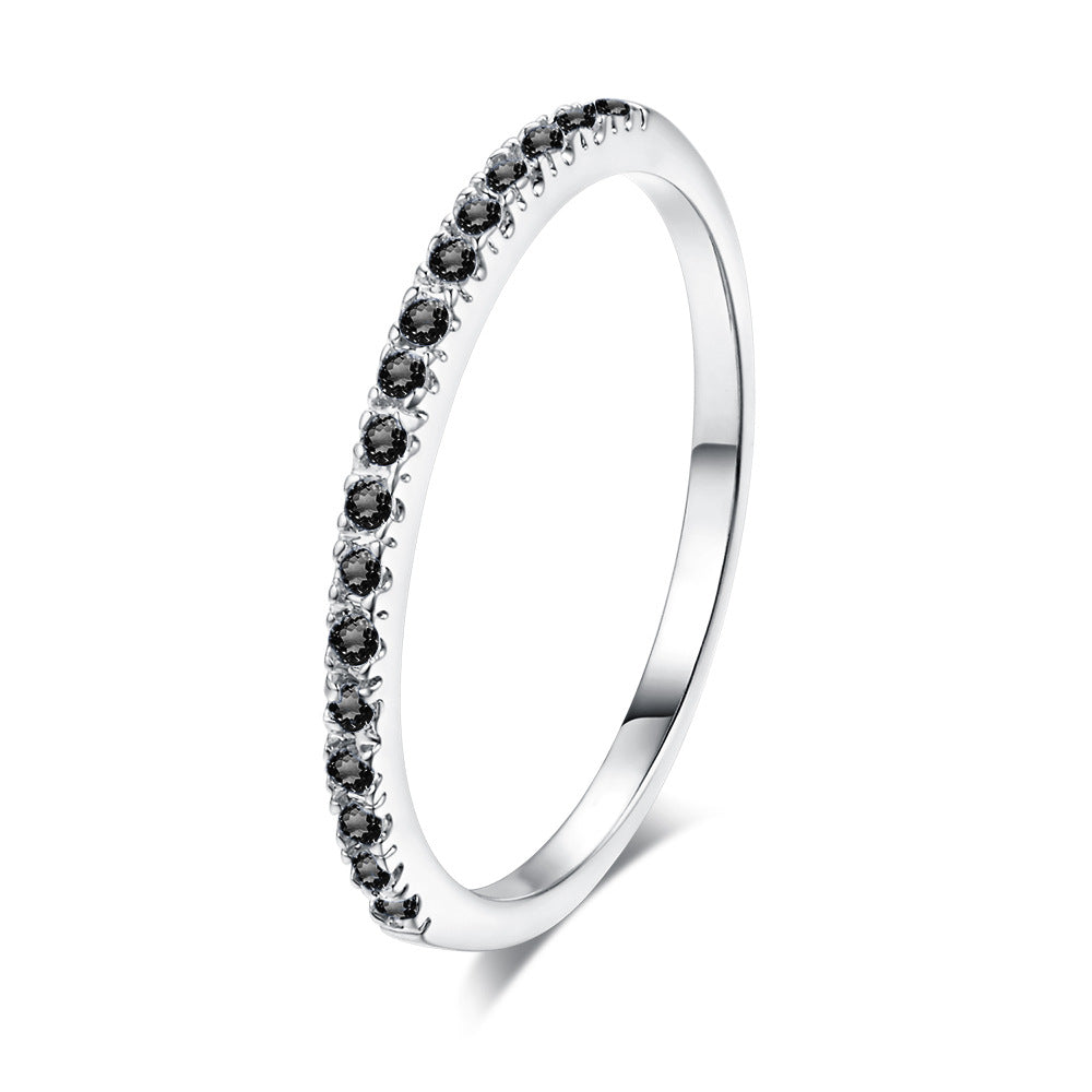Women's Style Simple Zircon Gold Plated Thin Rings