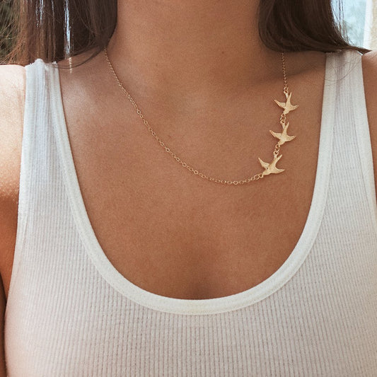 Swallow Female Clavicle Chain Group Bird Simple Necklaces