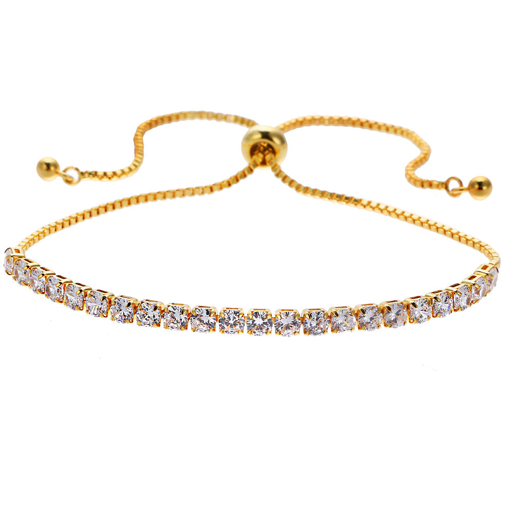 Women's Zircon Pull Fashion Simple Adjustable Box Bracelets