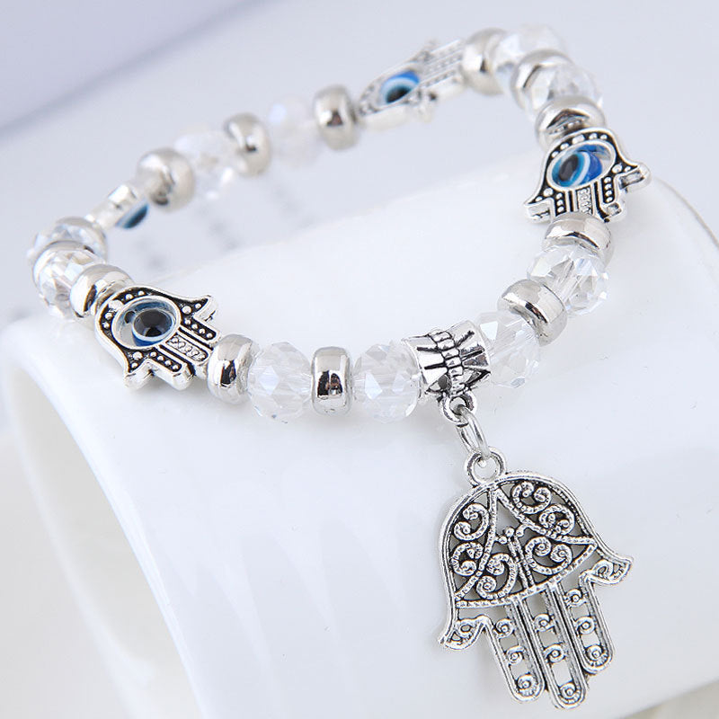 Fashion Eye Fatima Palm Crystal Ornament Bracelets