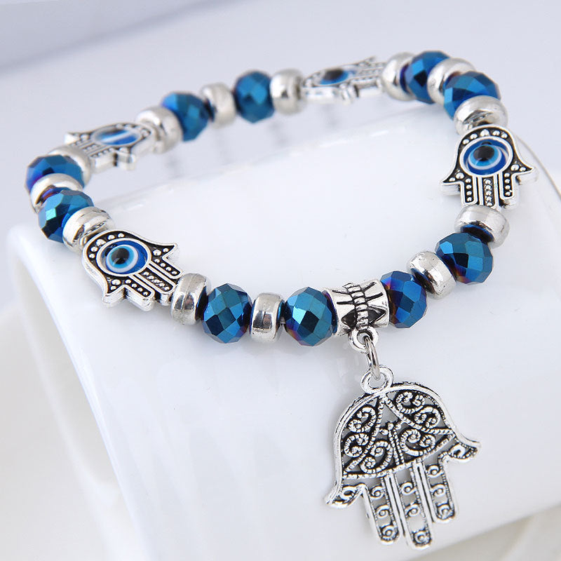 Fashion Eye Fatima Palm Crystal Ornament Bracelets