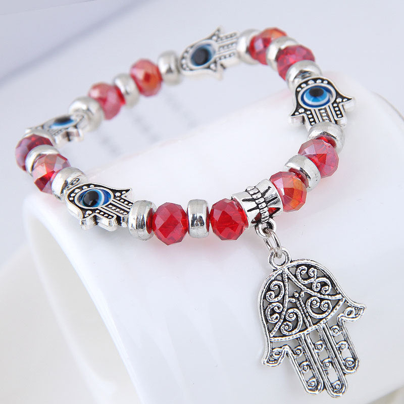 Fashion Eye Fatima Palm Crystal Ornament Bracelets