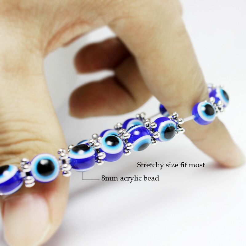 Vintage Blue Eyes Devil's Eye Beaded Bracelets