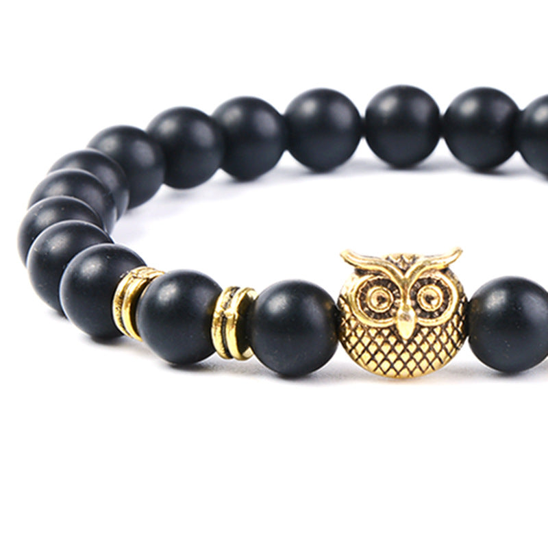 Accessories Personality Owl Beaded Black Frosted Bracelets