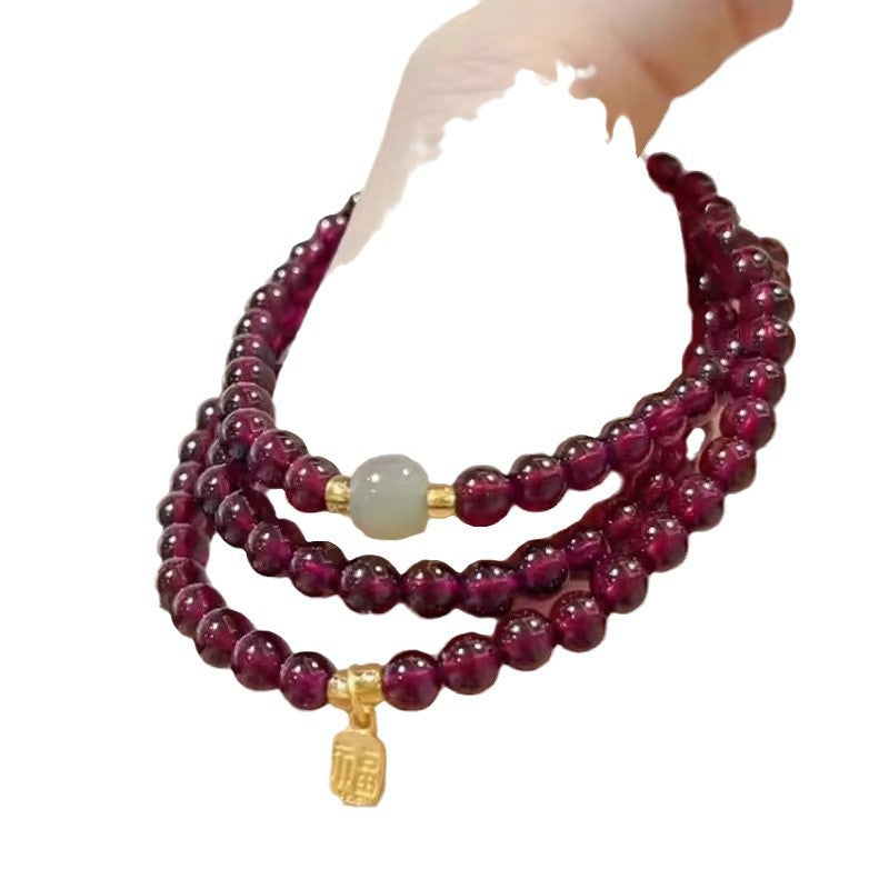 Garnet Female Jade Gifts For Girlfriend Bracelets