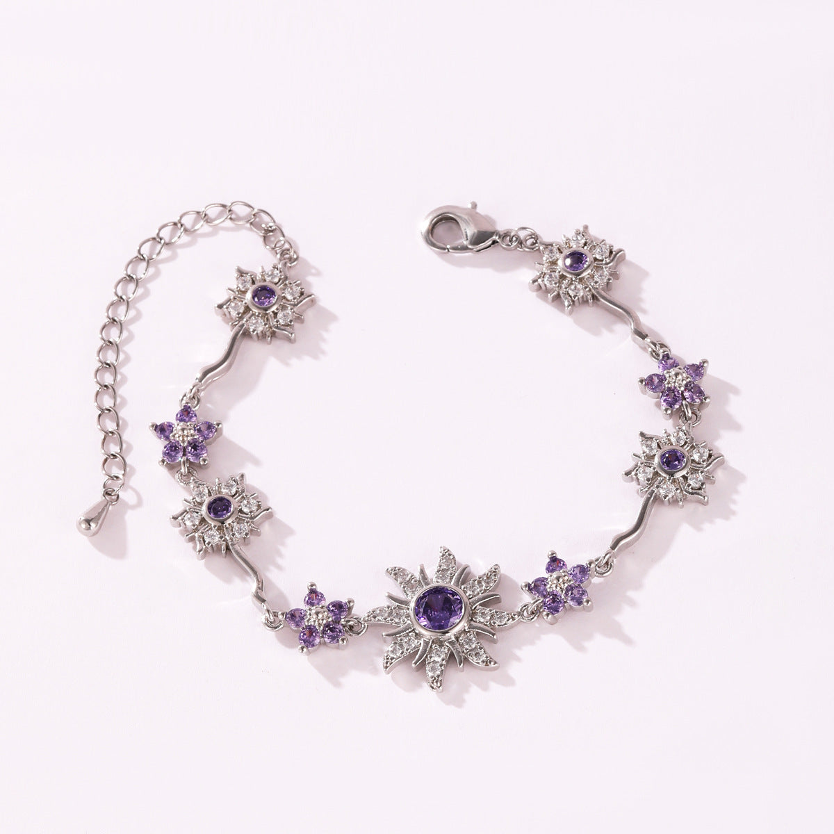 Heart Eight Awn Star Sun Zircon Female Niche Trendy Design Bracelet