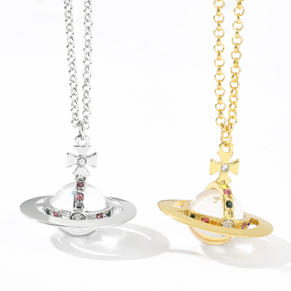 Queen Mother Of The West Saturn Glass Planet Pendants