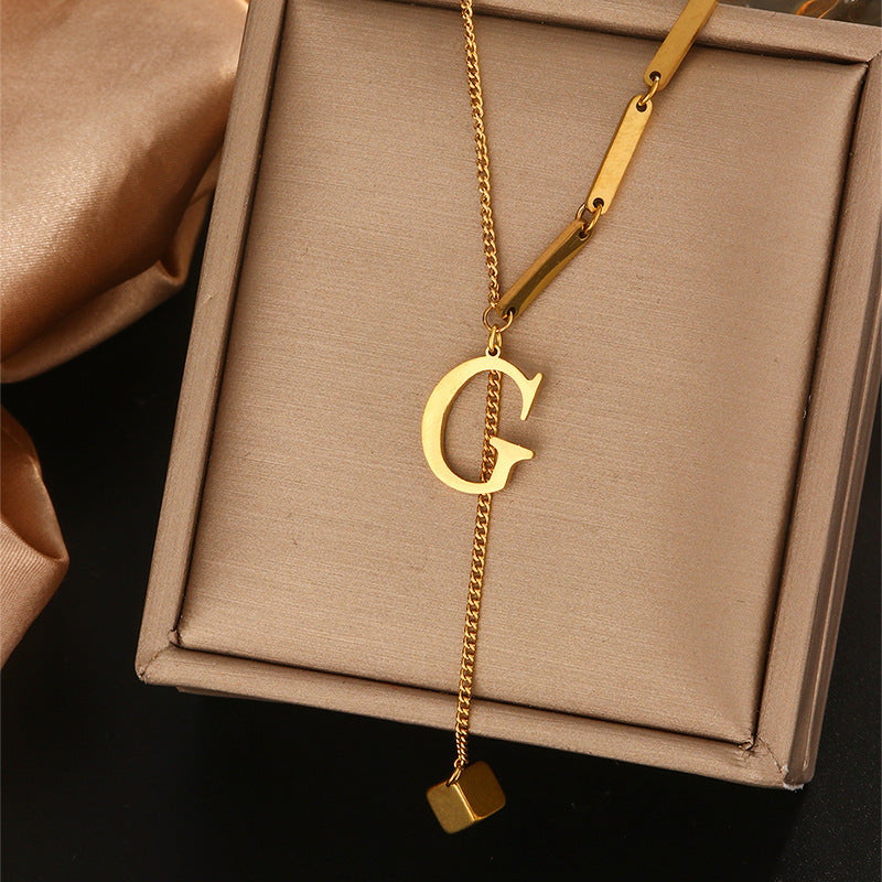 Clavicle Chain Female Letters Do Not Fade Simple High Necklaces