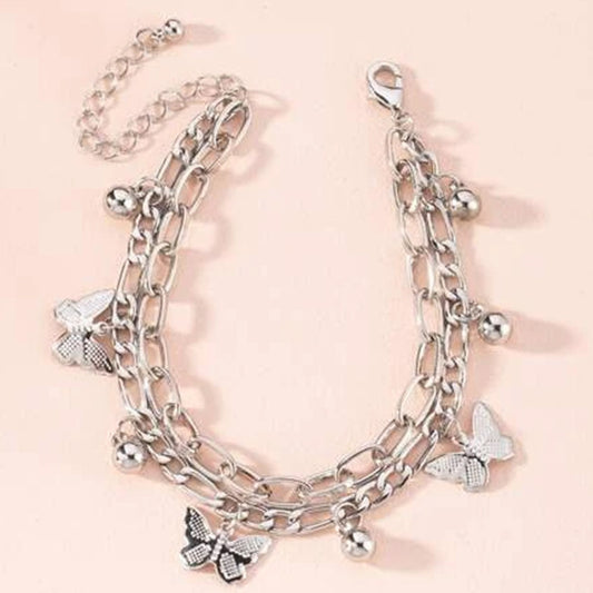Popular Fashion Butterfly Simple Set Tassel Bracelets