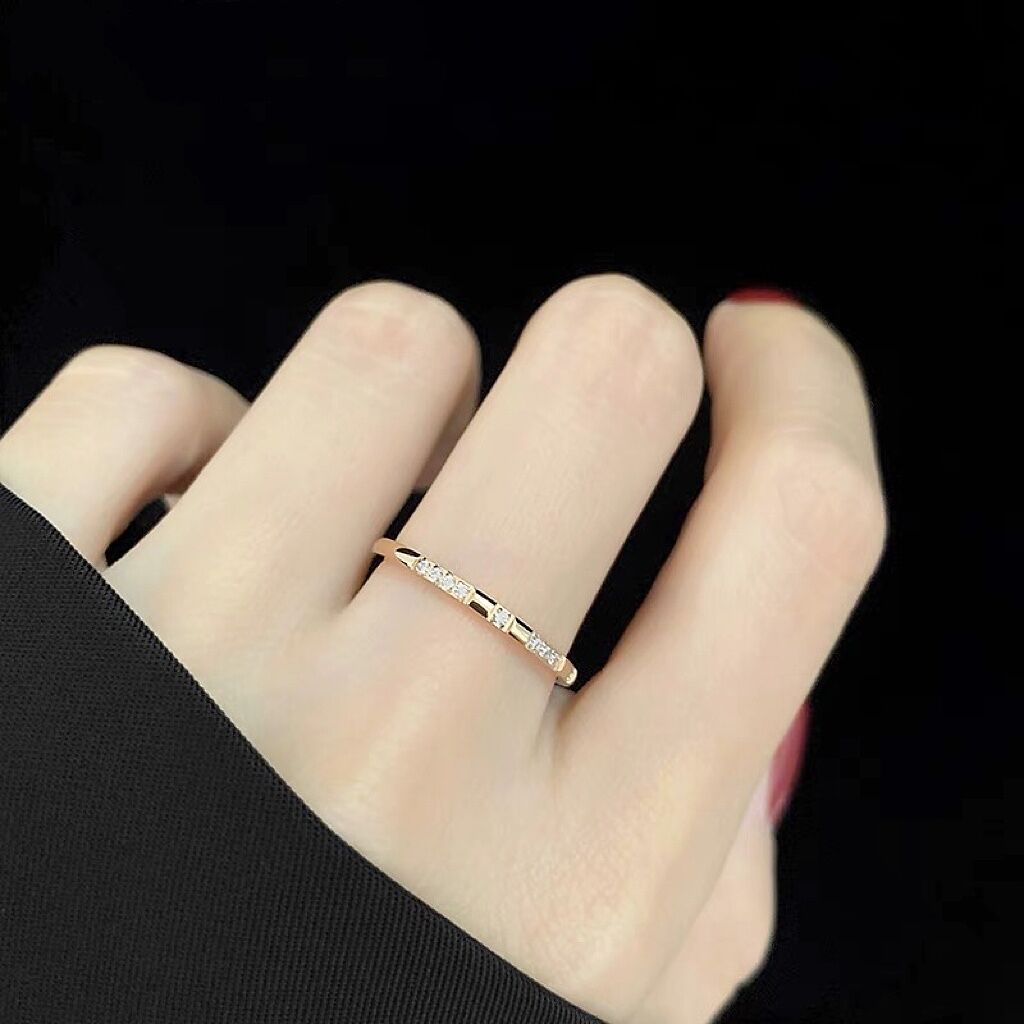 Hipster Light Luxury Design Lifetime Diamond Index Rings