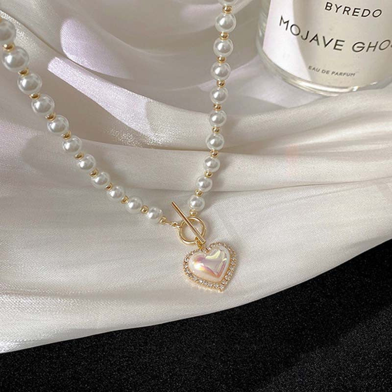 Pearl Love Cold Wind Sweet Simple Necklaces