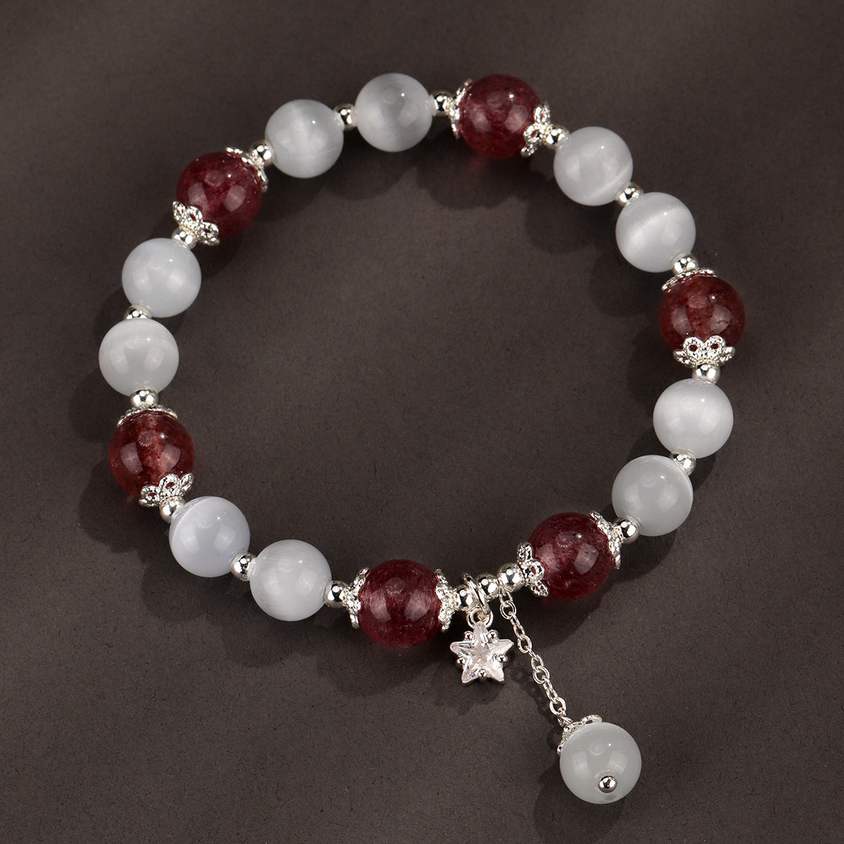 Style Red Agate Opal Beaded Female Bracelets