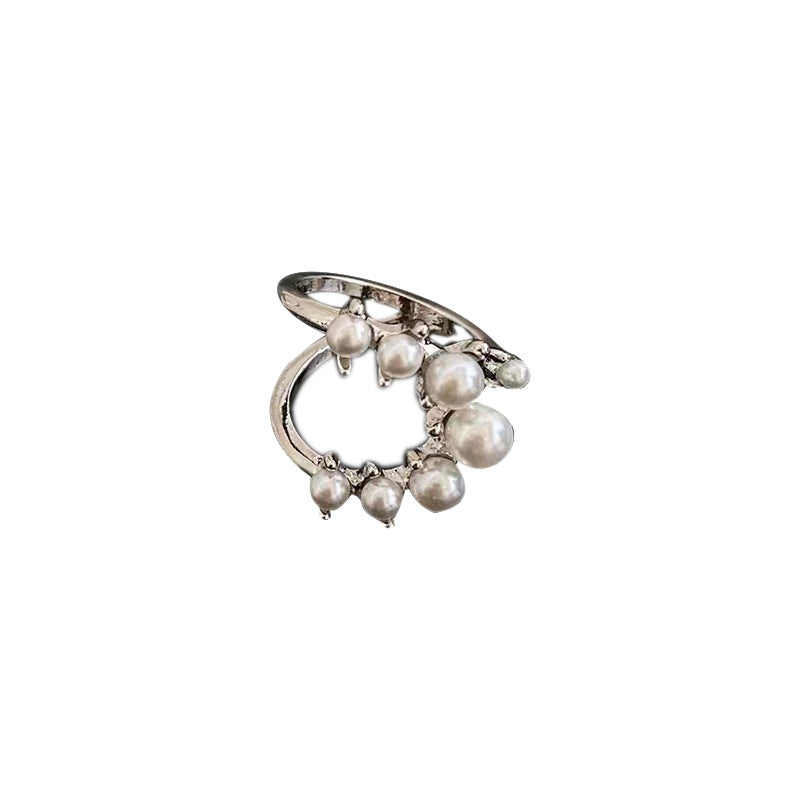 U-shaped Hollow Open-end Pearl Index Finger Rings