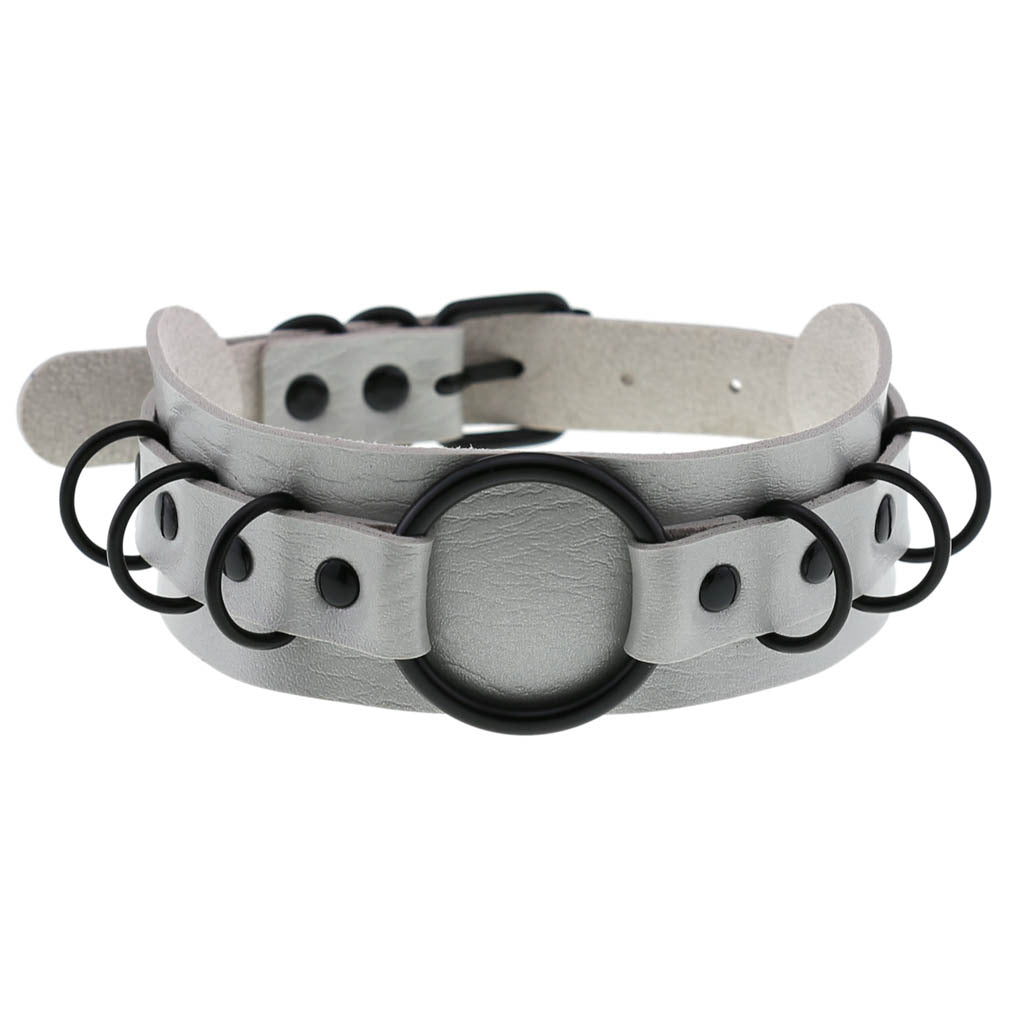 Dark Punk Goth Leather Exaggerated Personalized Necklaces