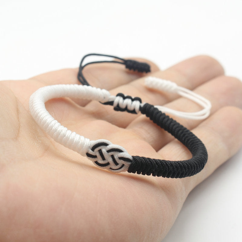 Life Red Rope Hand-woven Double Money Knot Couple Bracelets
