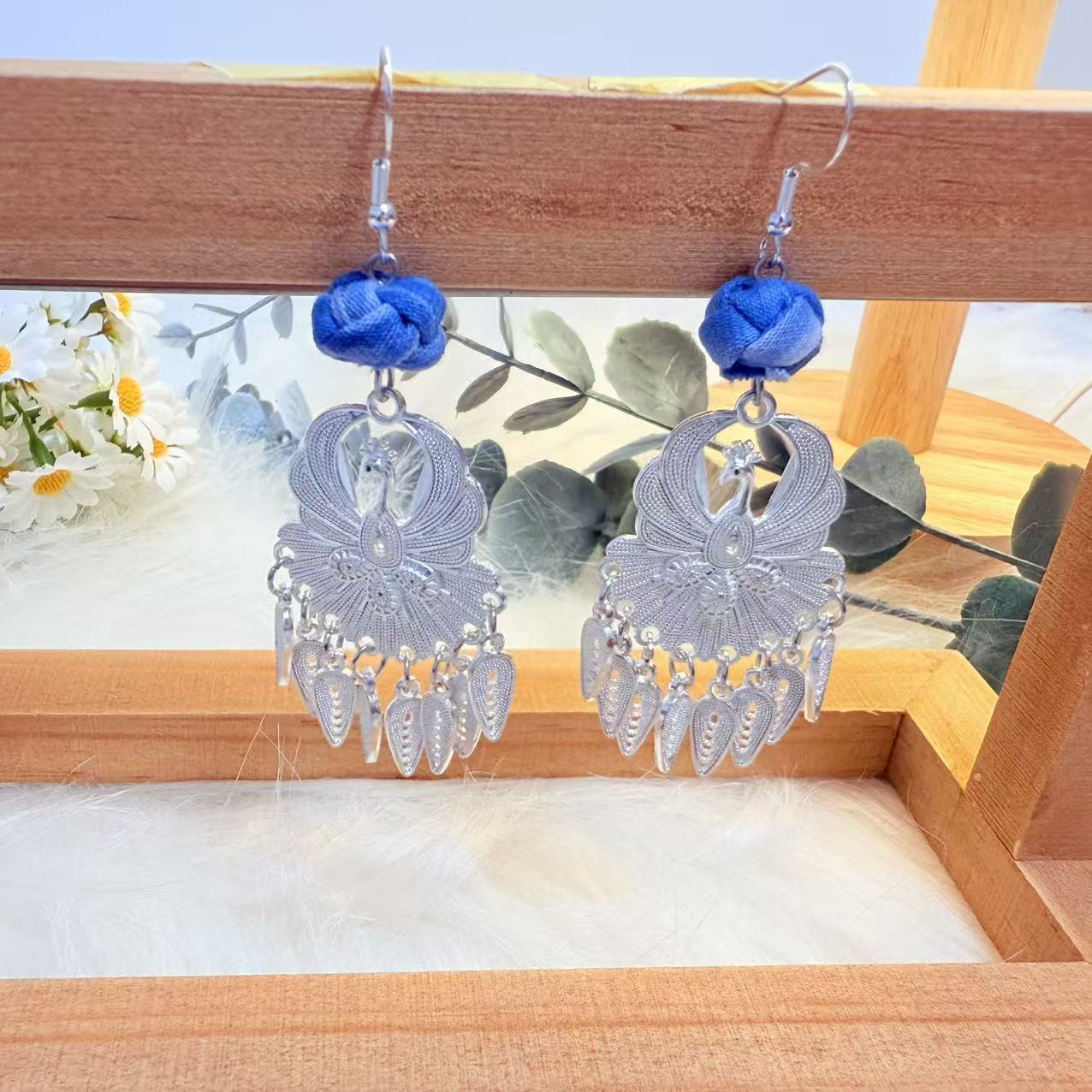 Yunnan Dali Minority Ethnic Style Tassel Southwest Scenic Earrings