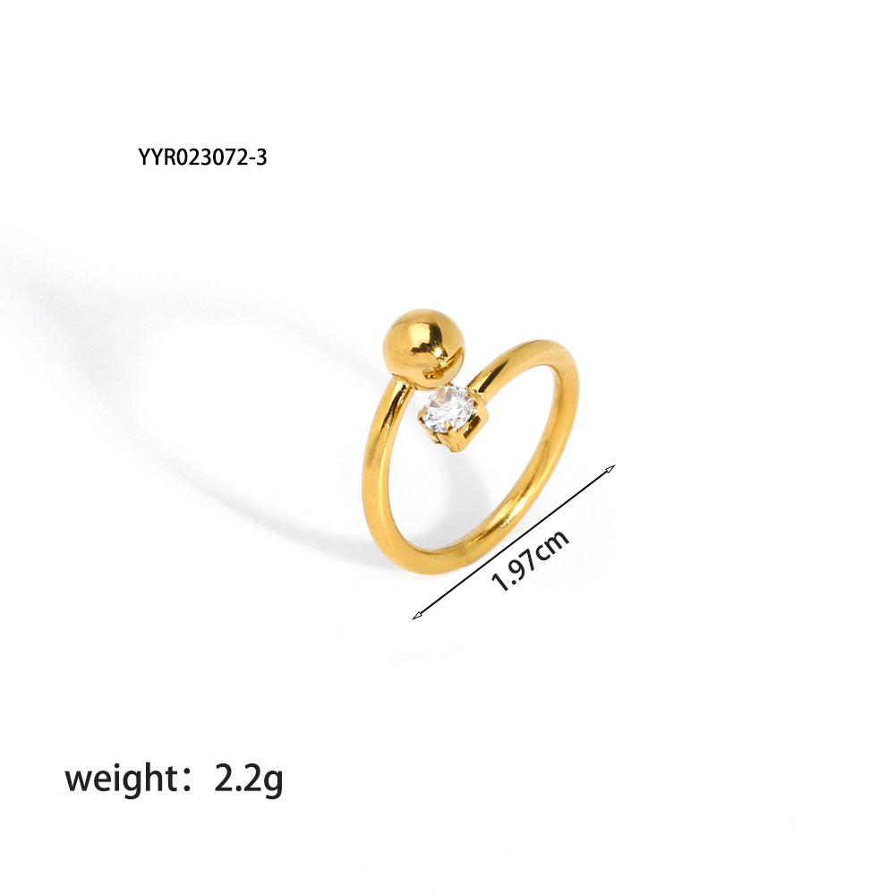 Ornament Female Irregular Personality Temperament Gold-plated Rings