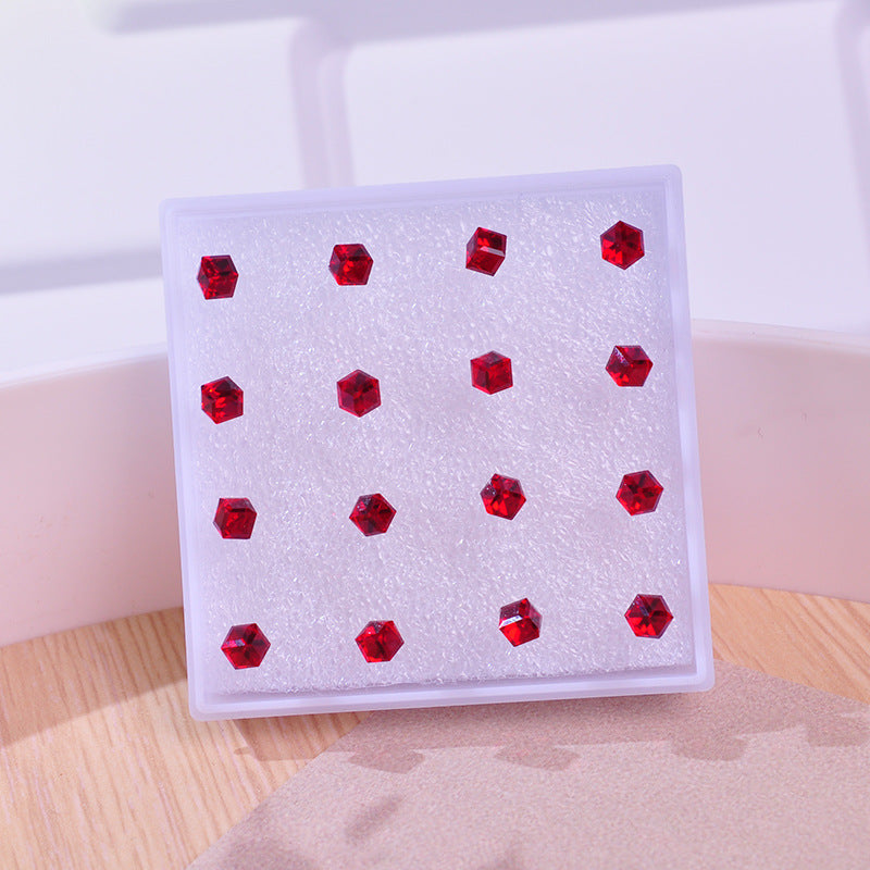 Square Sugar Female Set Stall Ornament Plastic Earrings