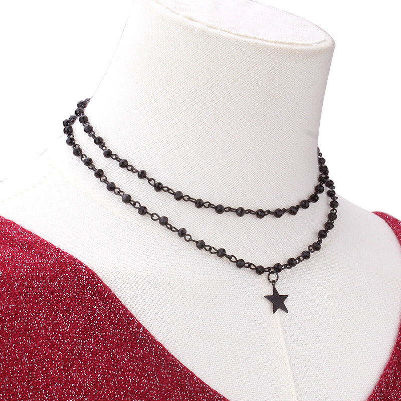 Personality Copper Chain Tassel Female High Sense Necklaces
