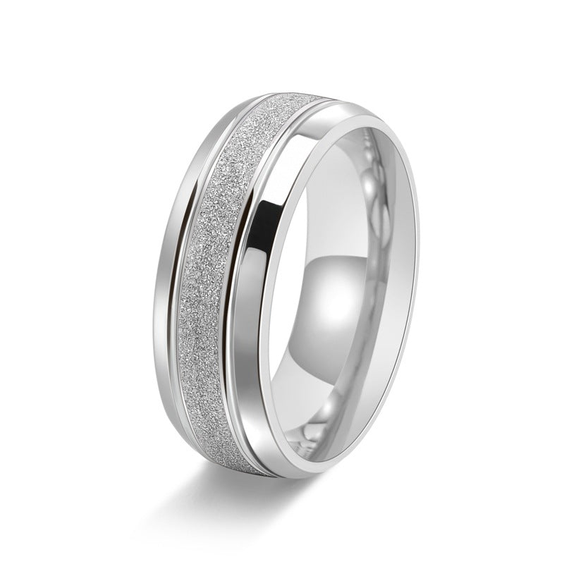 Women's & Men's Titanium Steel Roller Silicon Carbide High-grade Inner Arc Rings