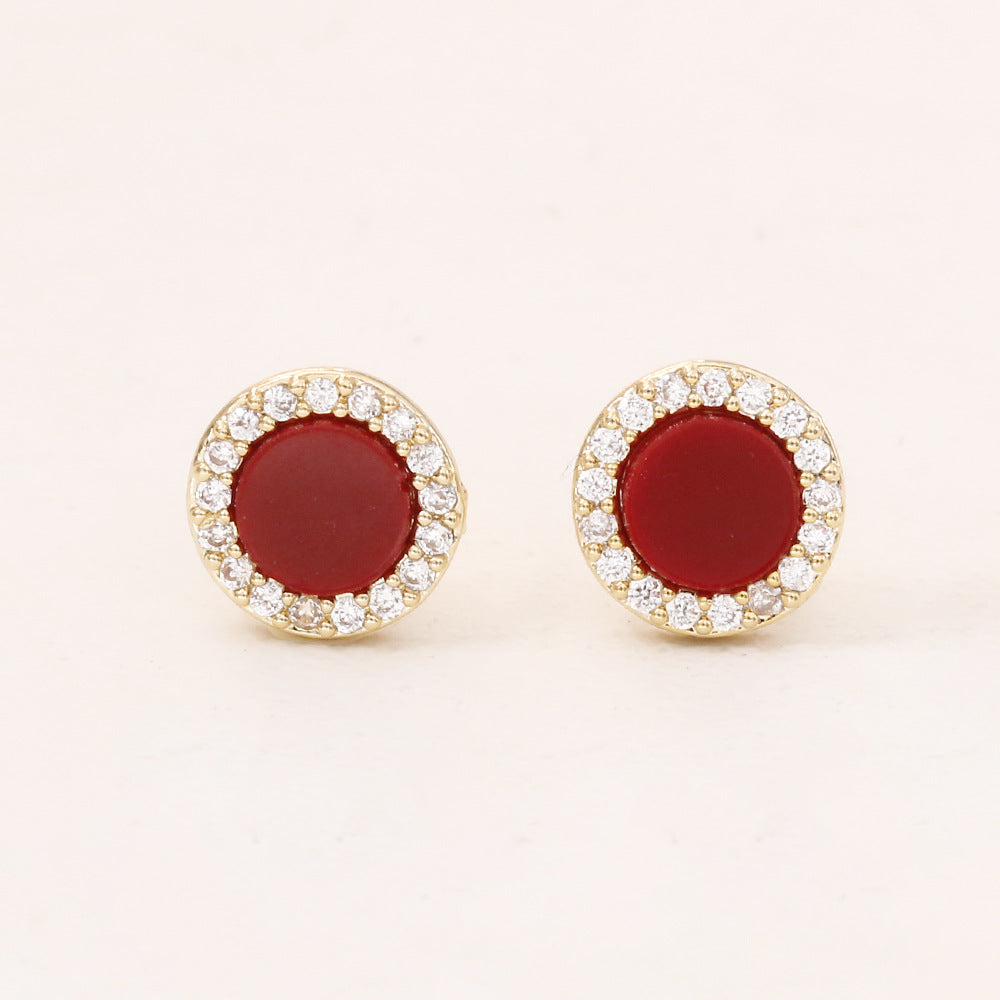 Sier Needle Micro Simple Fashion High Sense Female Stud Earrings