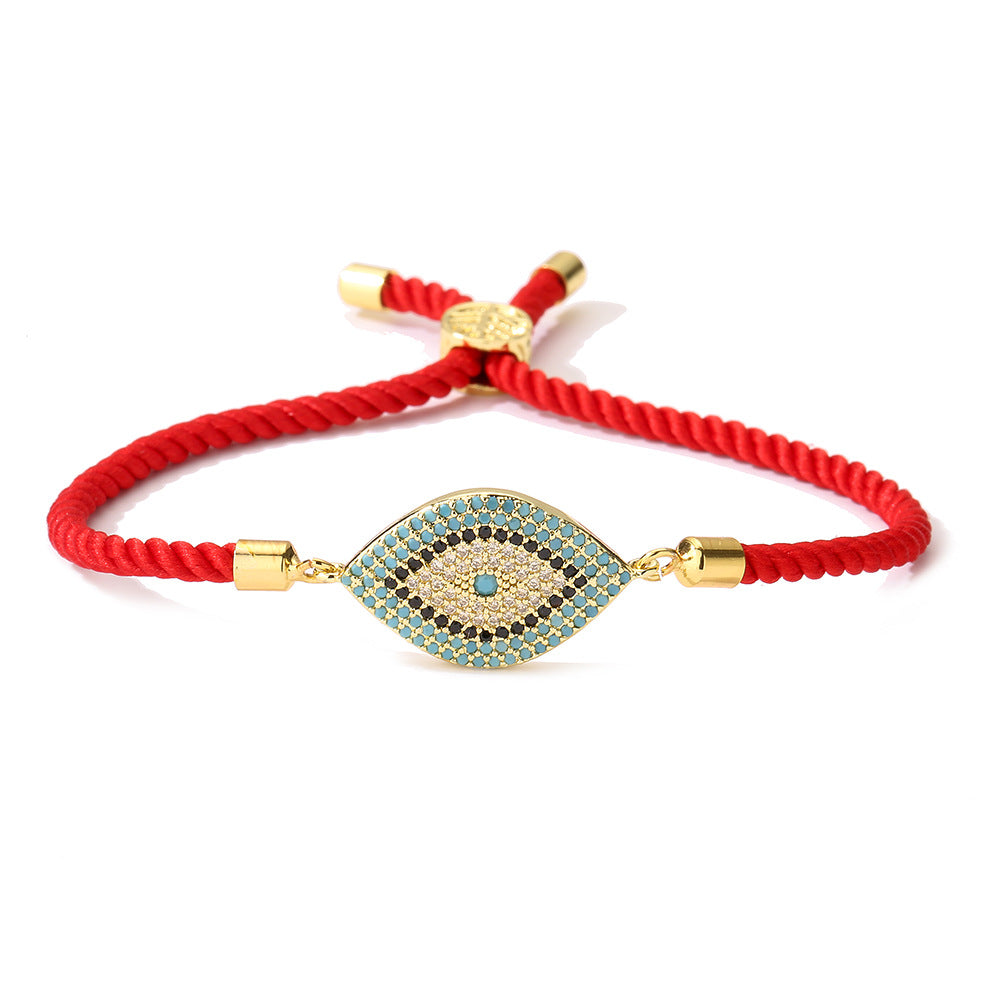 Australian Bronze Gold Plated Zircon Devil's Eye Female Bracelets
