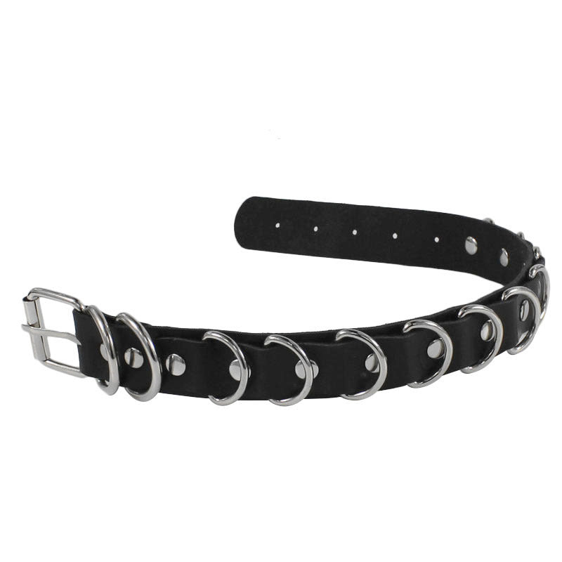 Creative Ornament Punk Exaggerated Leather Metal Necklaces