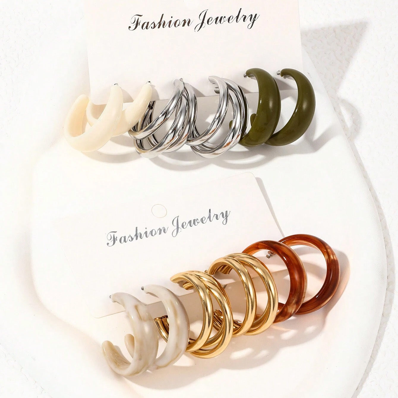 Pairs Fashionable Orange Fruit Green Acetate Earrings