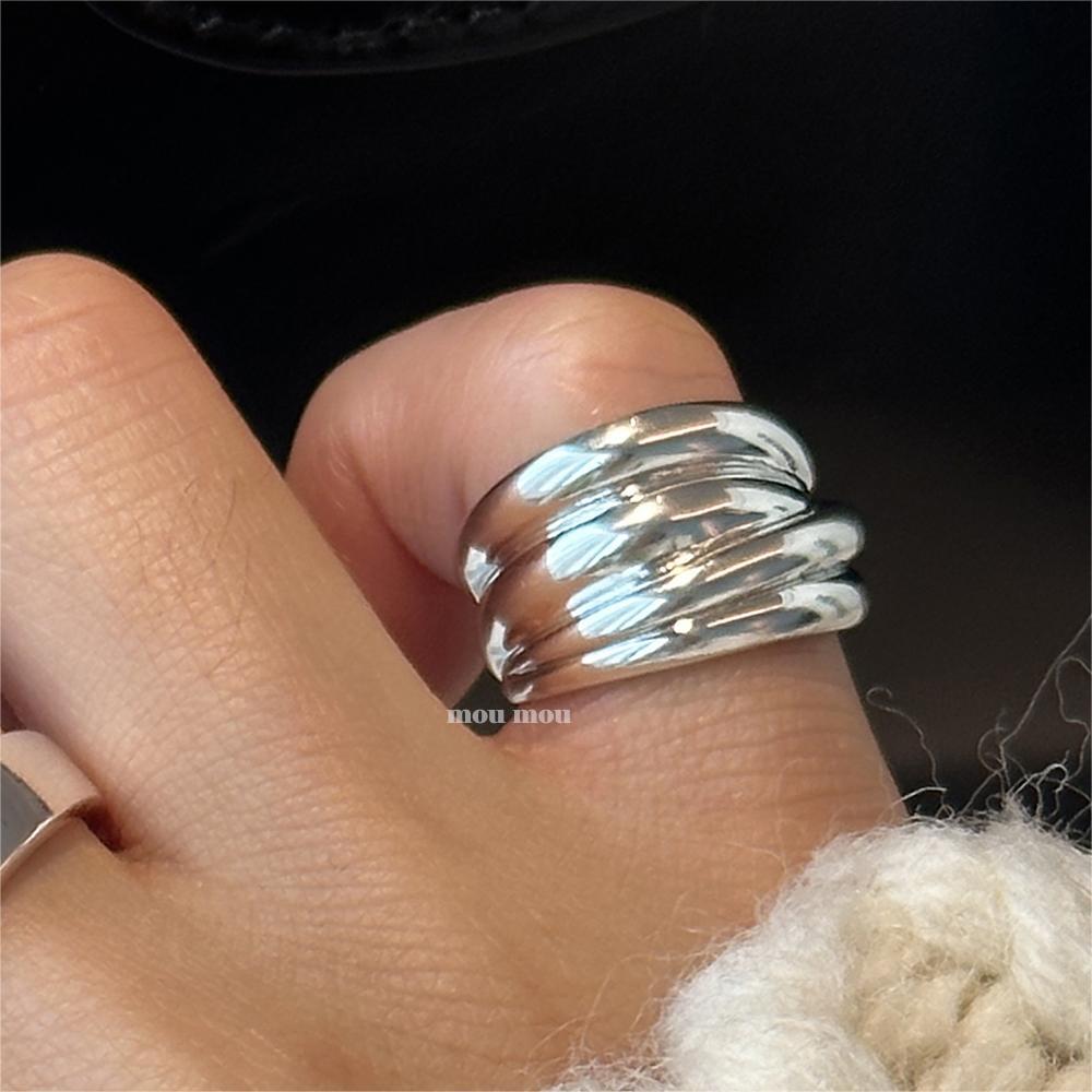 Korean Jewelry Sterling Sier Line Personalized Rings