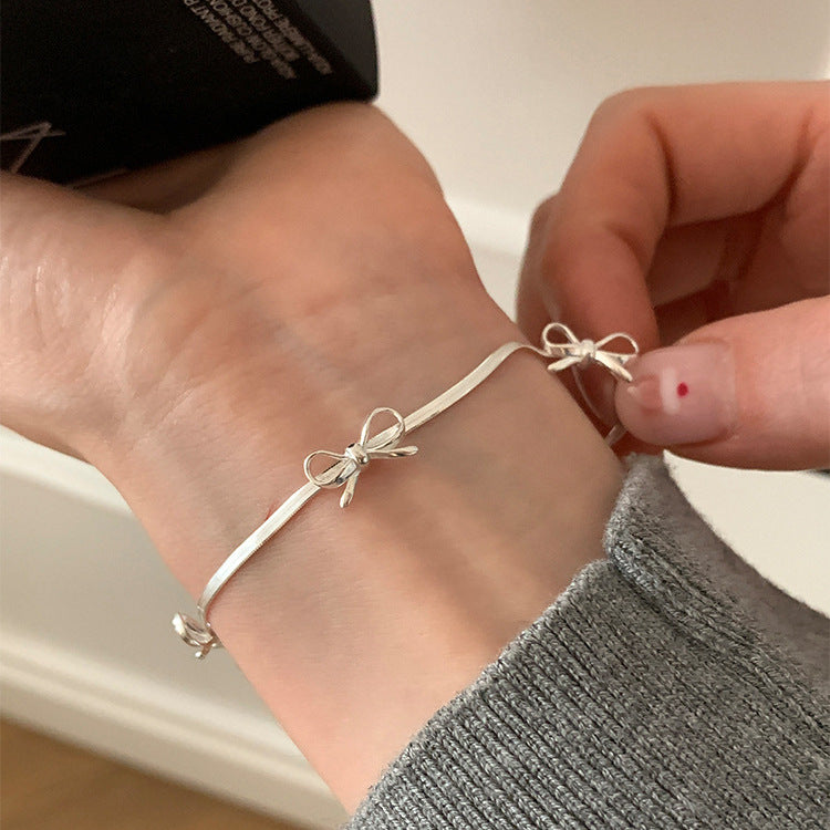 Women's Bow Sweet Personality Affordable Luxury Exquisite Niche Design Snake Bracelets