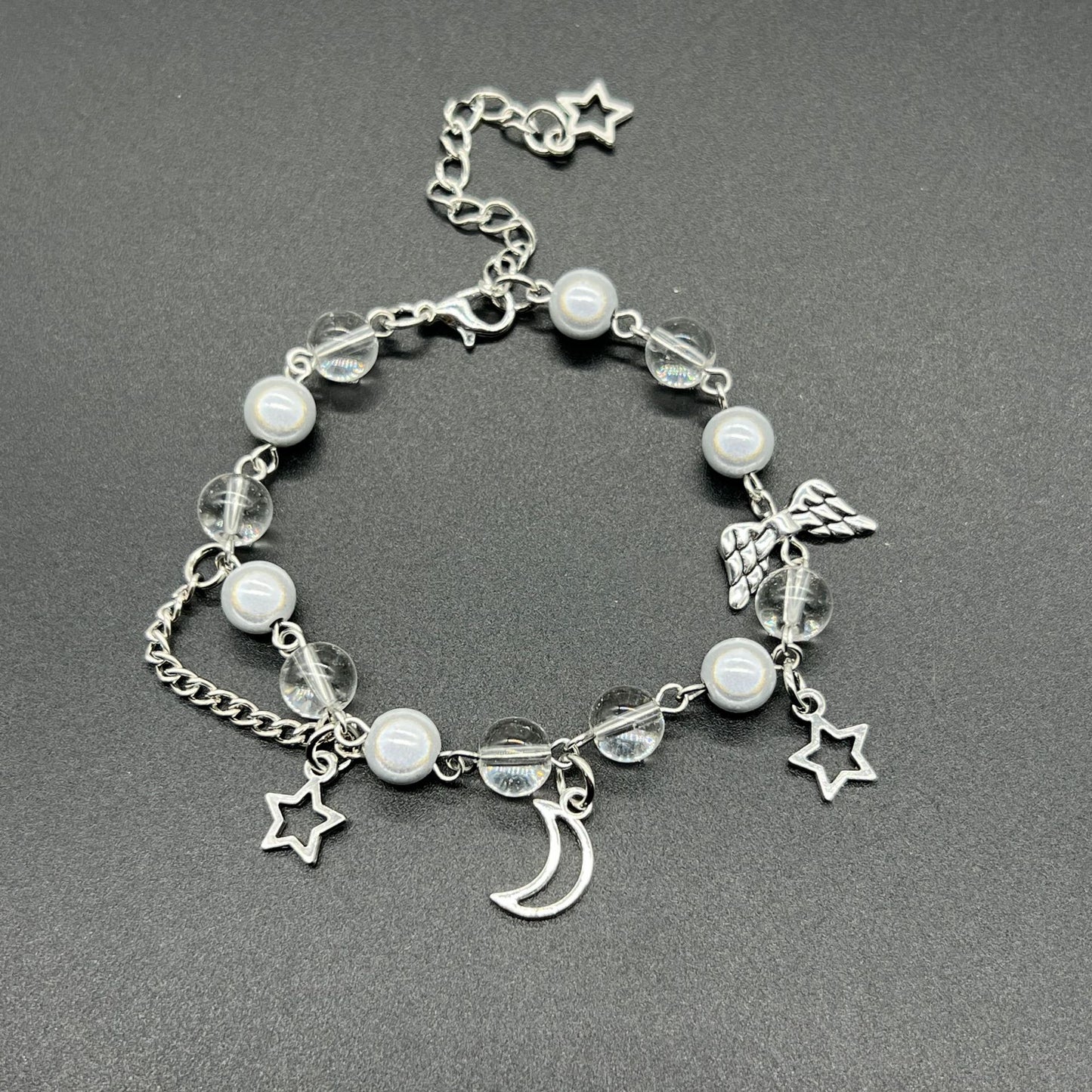 White Dice Hip Hop Butterfly Five-pointed Bracelets
