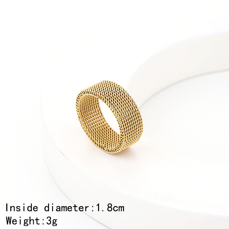 Women's Fashion Simple Stainless Steel Open Geometric Rings