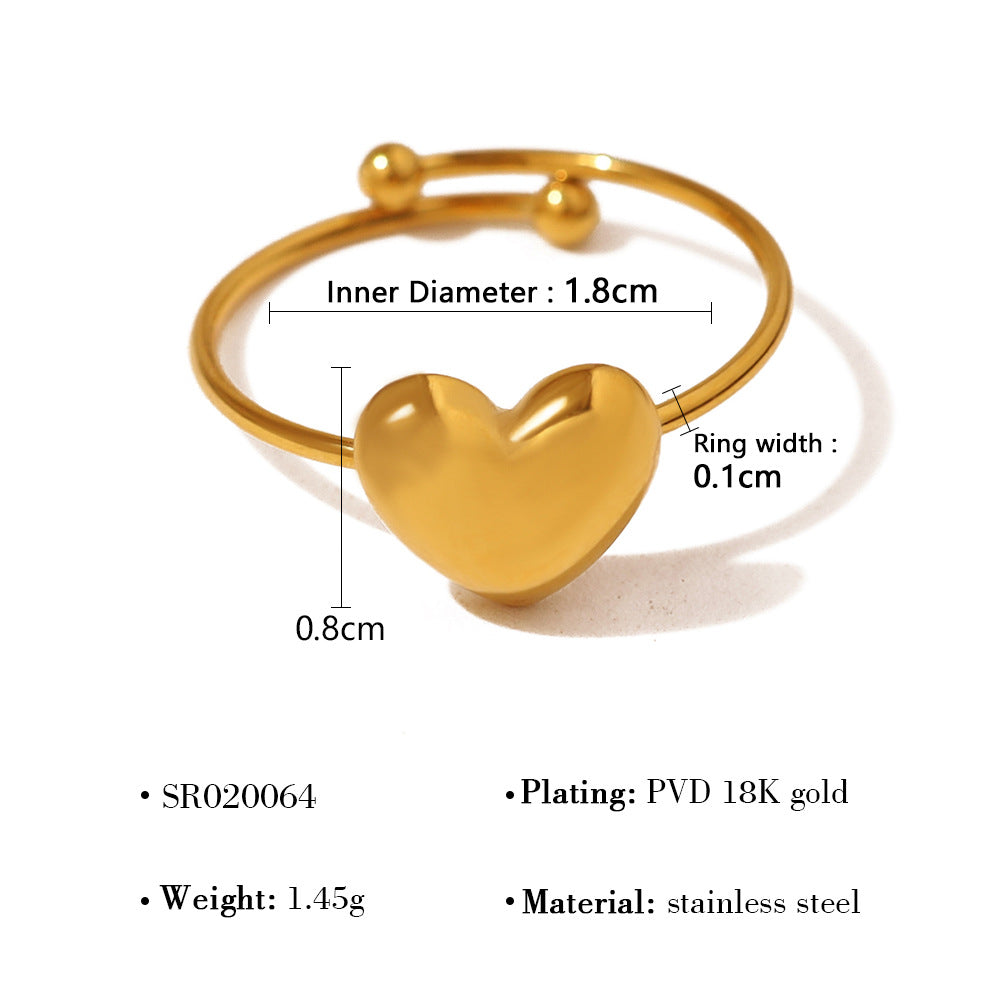 Commuter Love Open-end Pearl Stylish Simple Personality Geometric Rings