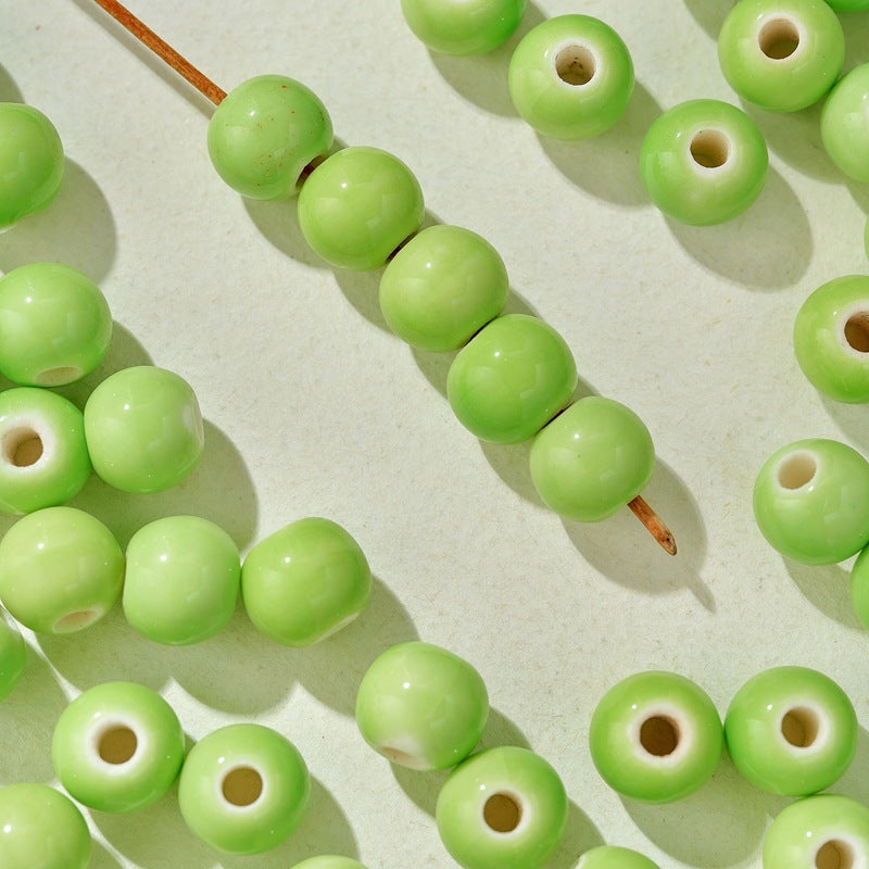 Graceful Casual Ceramic Round Beads Braiding Jewelry Accessories