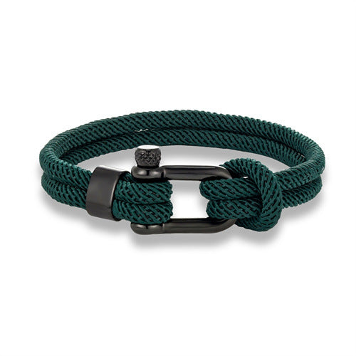 Men's Stainless Steel Vachette Clasp Milan Rope Bracelets