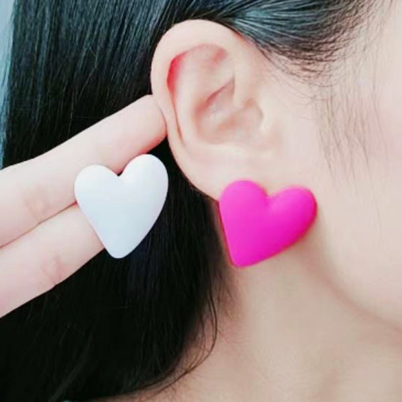 Women's Story Yellow Heart Shaped Valentine's Day Earrings