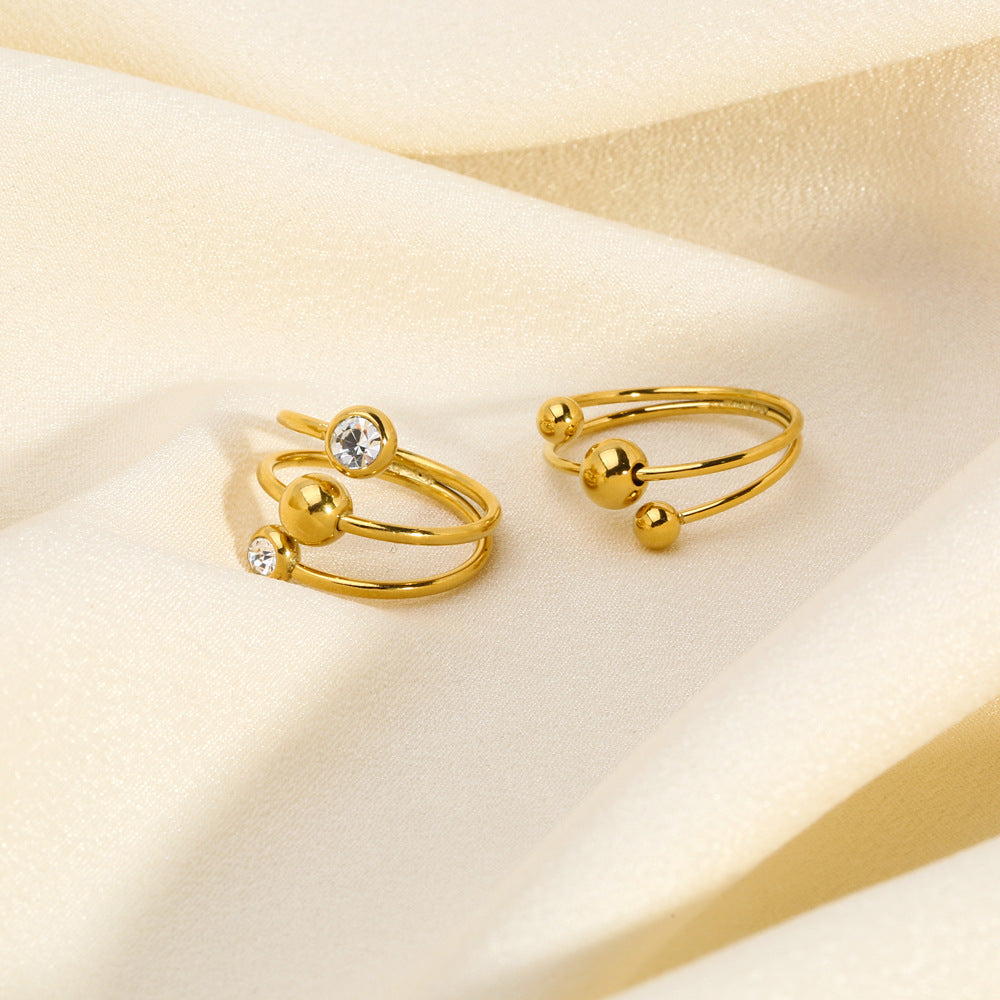 Ornament Female Irregular Personality Temperament Gold-plated Rings