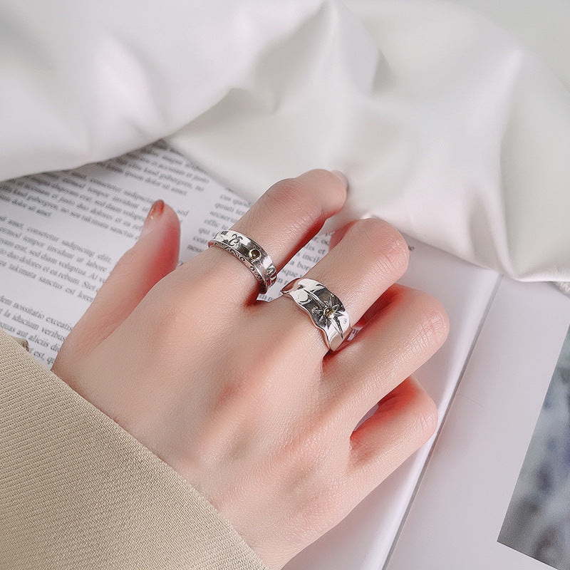 Women's & Men's Sterling Sier Creative Style Indian Sun Rings
