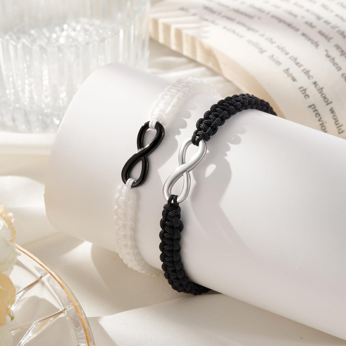 Hand-woven Adjustable Flat Knot Couple Girlfriends Bracelets