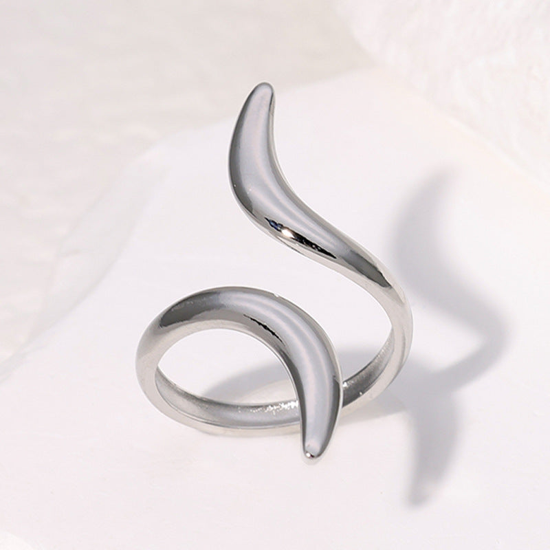 Steel Minimalist Style Index Finger Simple Fashion Rings