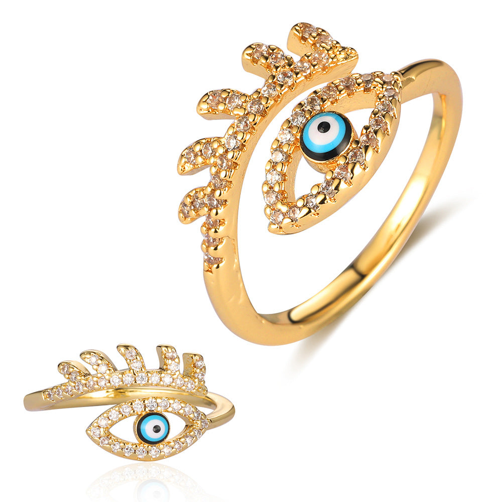 Women's Light Luxury Ornament Dripping Oil Thin Rings