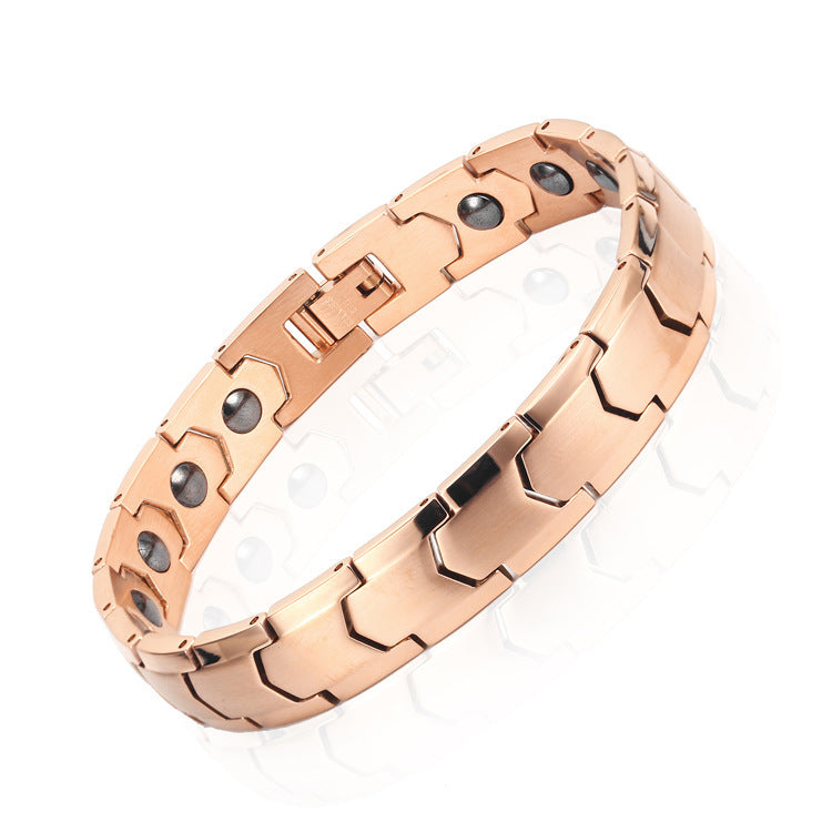 Women's & Men's Stainless Steel Energy Magnetic Titanium Ornament Bracelets