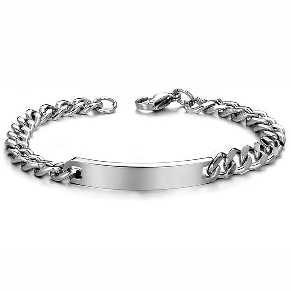 Women's & Men's Style Couple Accessories Stainless Steel Curved Rose Bracelets