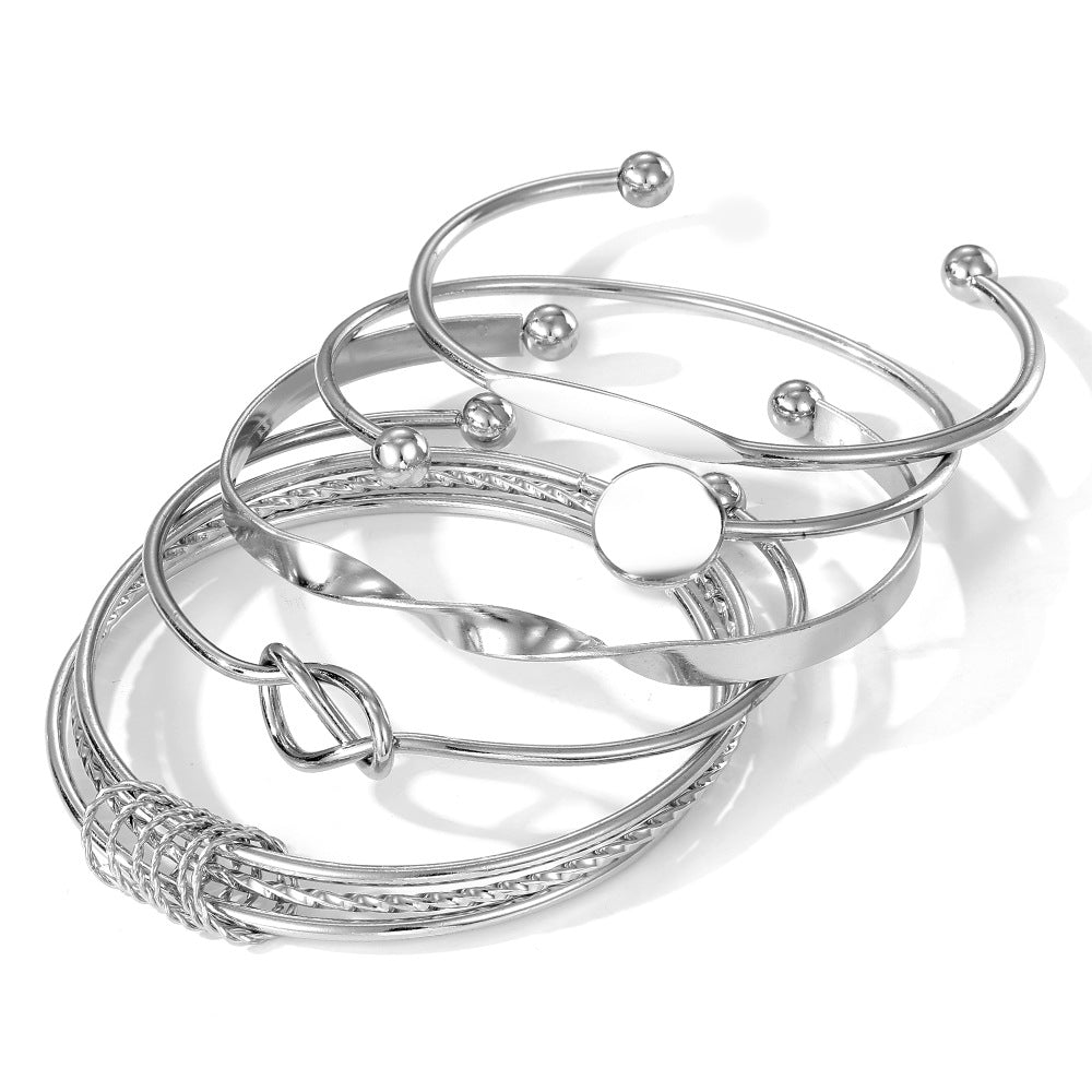 Spiral Plain Knotted Iii Open-ended Pieces Rings