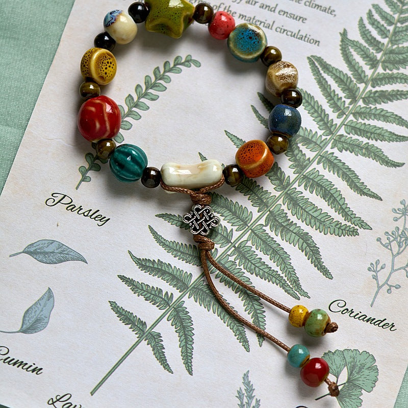 Women's Ceramic Ornament Ethnic Style High Sense Bracelets