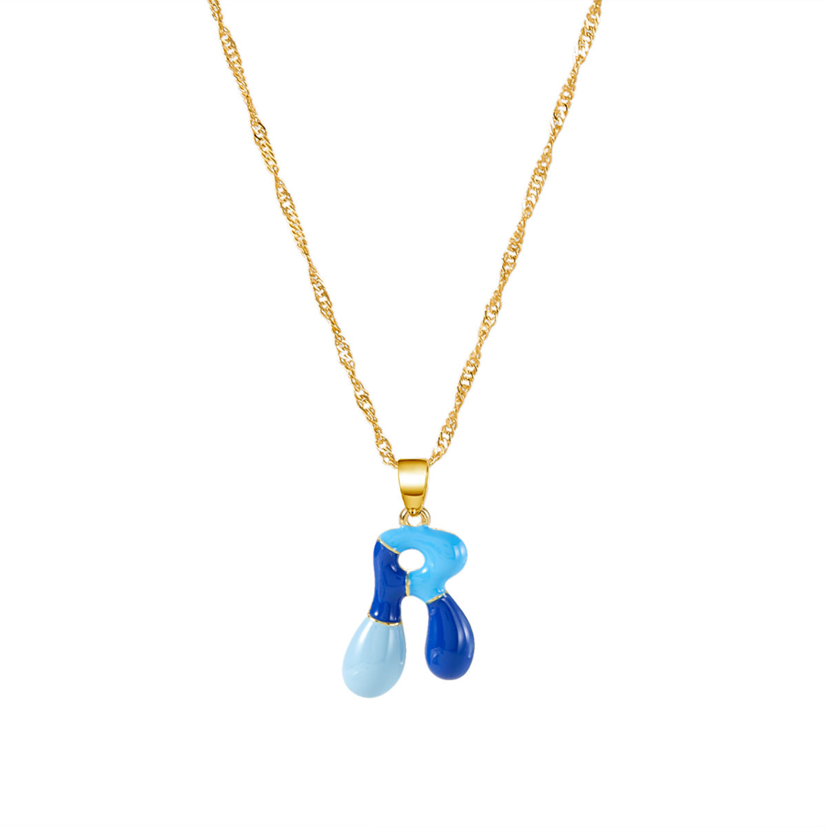 Letter Fashionable Dopamine Color Bubble Clavicle Necklaces