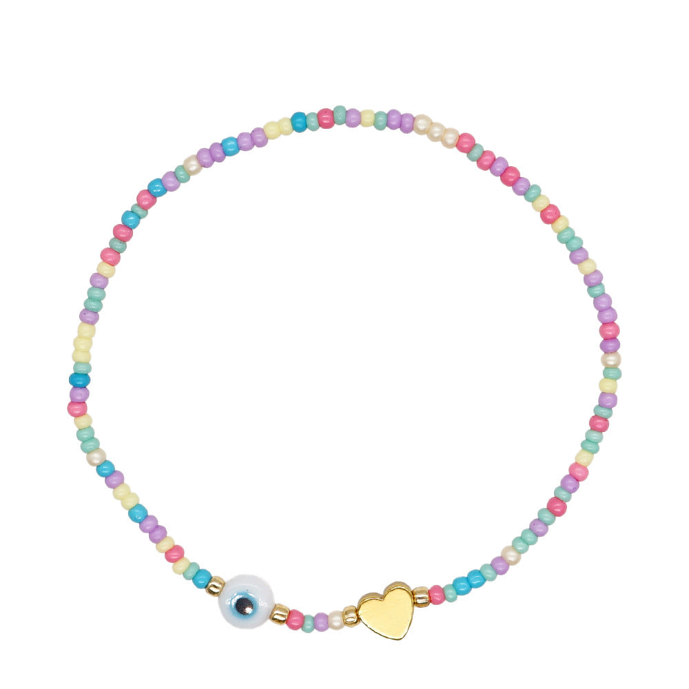 Steel Beads Blue Pine Abacus Bead Bracelets