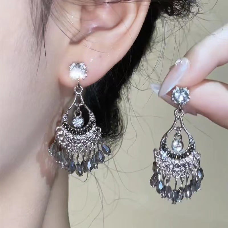 Women's National Fashion Cheongsam Elegant Bamboo Fan Earrings