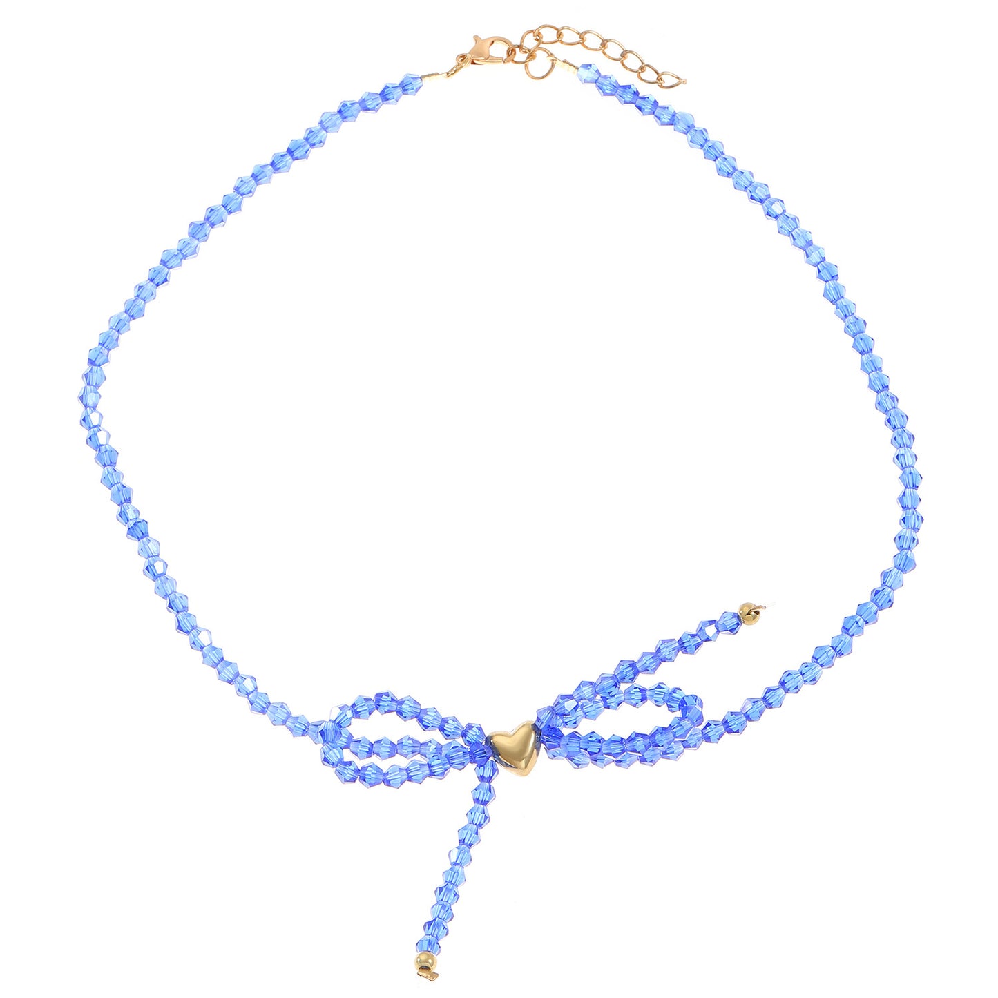 Women's Dopamine Crystal Bow Beaded For Graceful Personality Necklaces