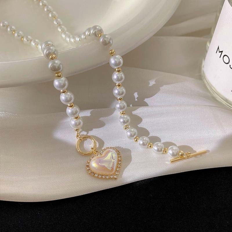 Pearl Love Cold Wind Sweet Simple Necklaces